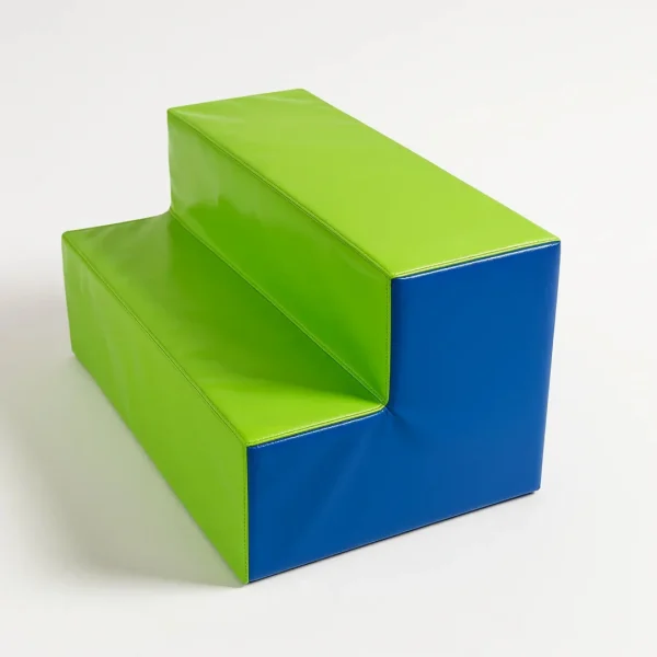 escaleras-verde-azul Escalera de psicomotricidad para parque infantil color verde y azul.